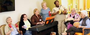 residents singing in a nursing home