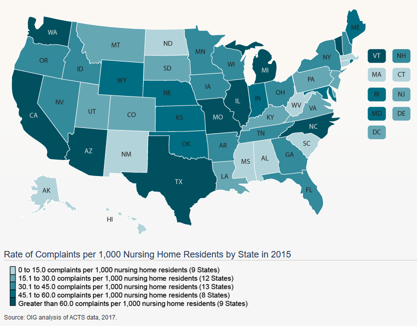 Rates of Nursing Home Abuse by State