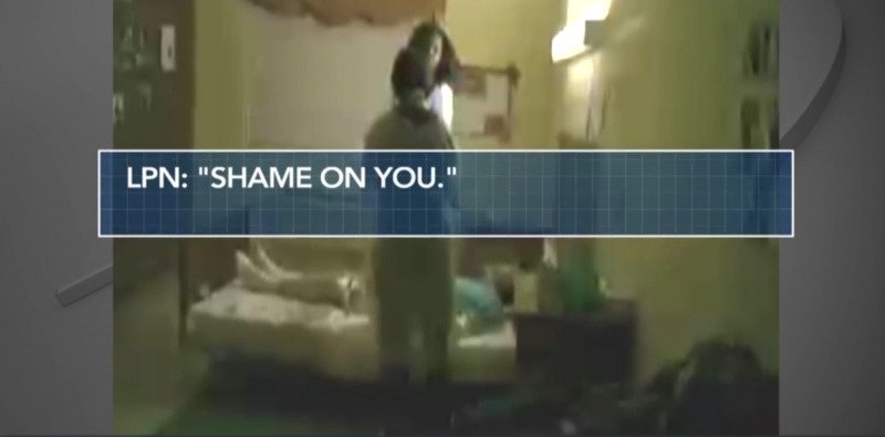 Abuse inside a Nursing Home on Hidden Camera