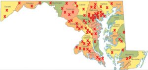 Maryland Nursing Home Abuse Map of Lawsuits