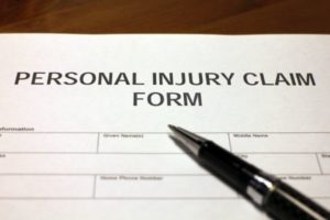 Personal injury claim form in Plantation to be submitted to a lawyer.