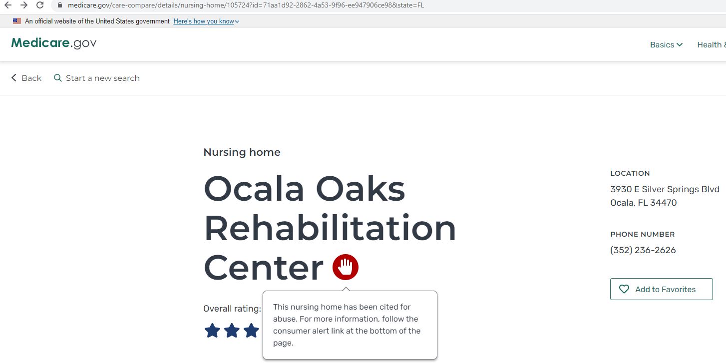 Ocala Oaks Rehab Lawsuit