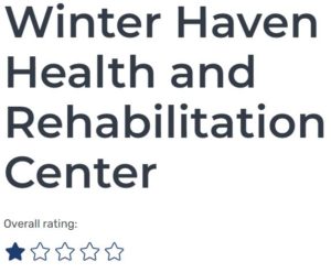 Winter Haven Health and Rehabilitation Center Much Below Average Nursing Home Rating